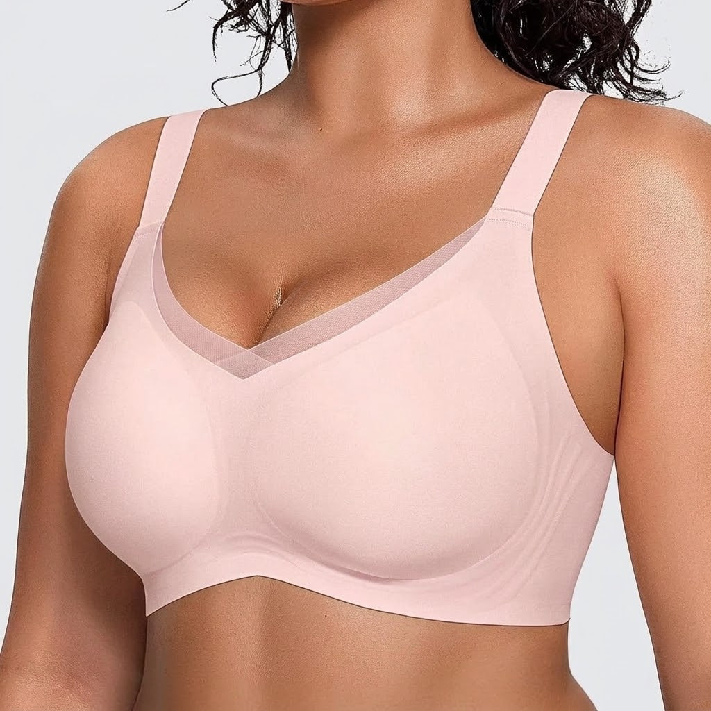 Soutien-gorge sans armatures à empiècement en maille