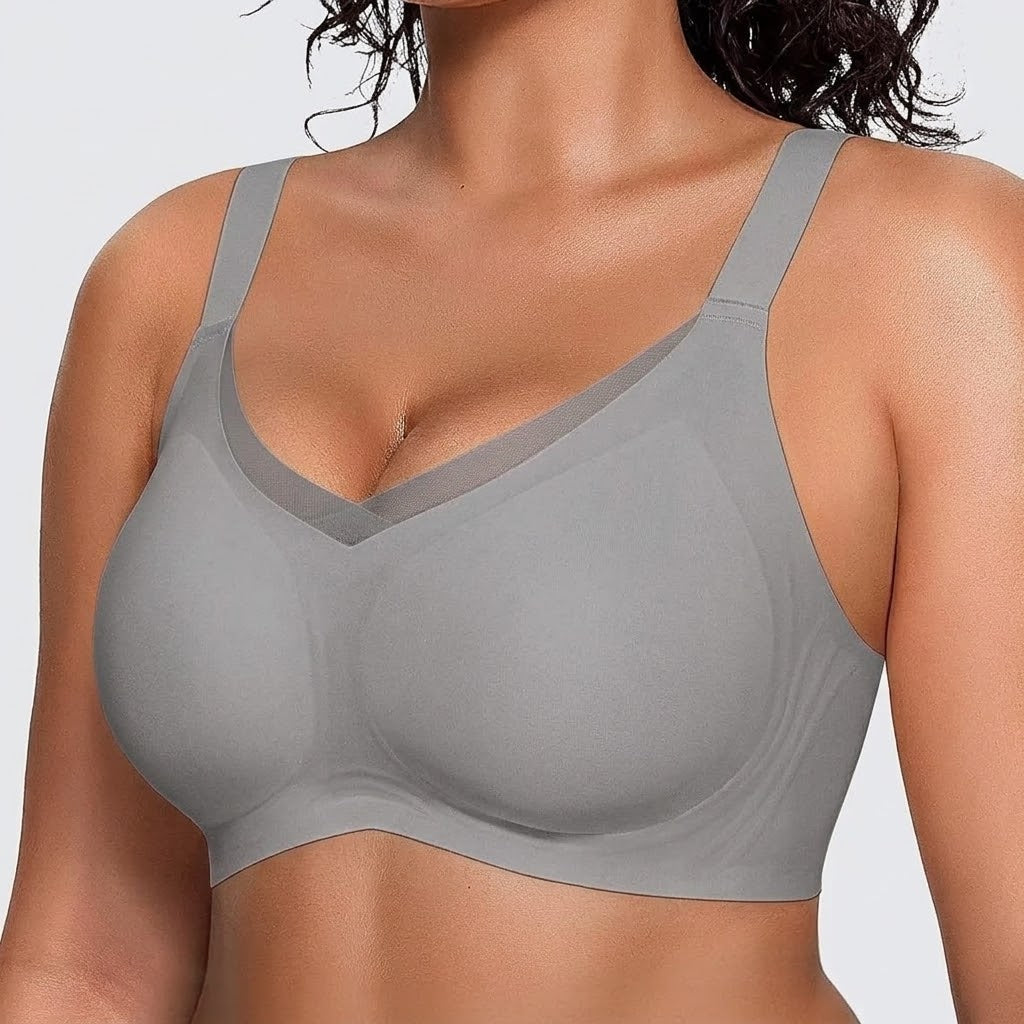 Soutien-gorge sans armatures à empiècement en maille